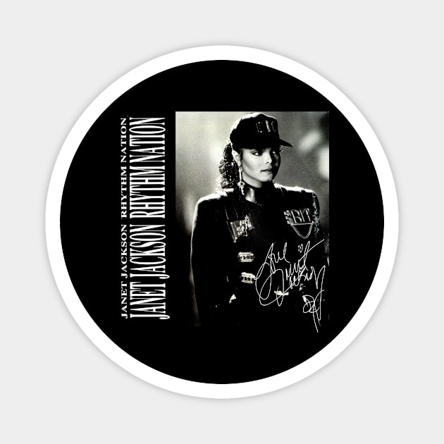 Janet Jackson Rhythm Nation Vintage Magnet by Garza Arcane